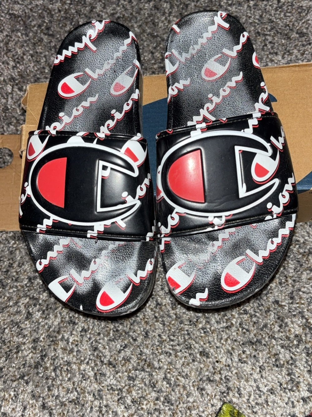 Champion Black & Red Logo Slides